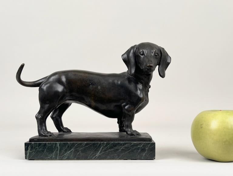 Lane, Bronze Sculpture Of Dachshund (1 of 9)