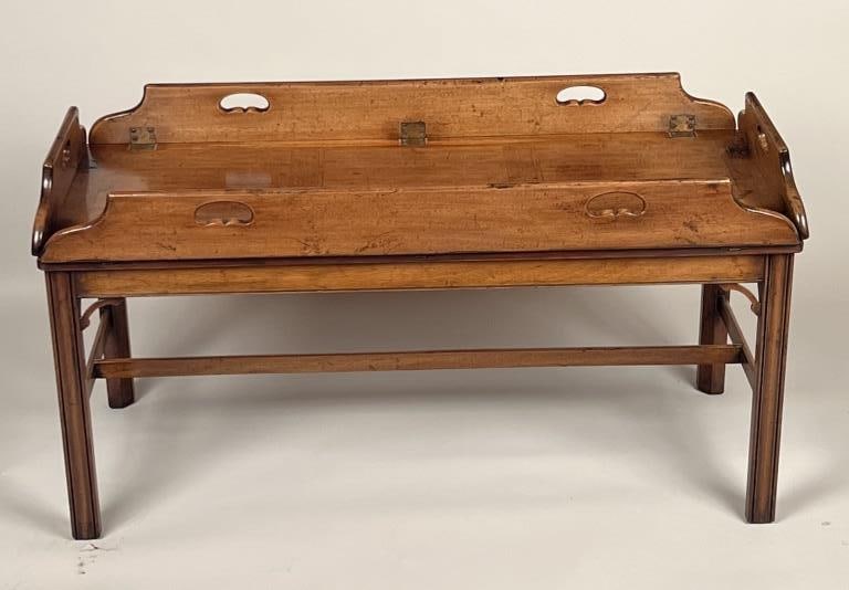 Georgian Style Custom Mahogany Butler's Tray Table (1 of 7)