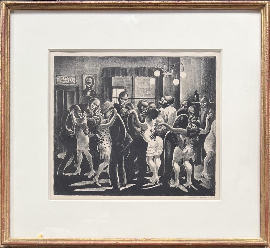 Dwight, Lithograph "Harlem Rent Party" 1929: Mabel Dwight (Am. 1875-1955), (Robinson & Pirog 38), signed and dated in pencil "Mabel Dwight 1929" lower right, from the edition of approximately 44. Frame size: 18 1/8" high, 19 3/4" wide; sight siz