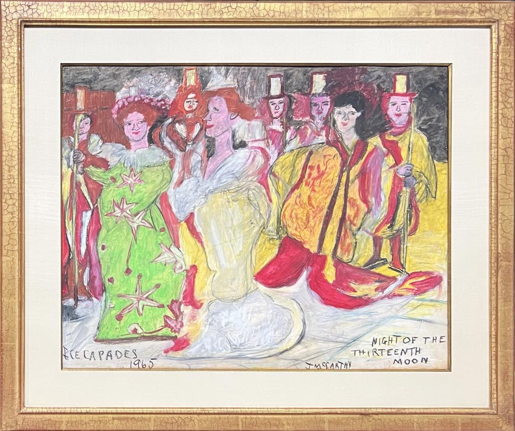 McCarthy, Oil & Crayon/Paper, Ice Capades 1965 (1 of 5)