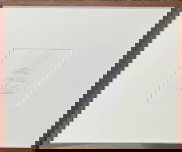 Graves, Architectural Rendering On Paper: Michael Graves (Am. 1934-2015), signed "MG '84"; rendering for the controversial proposed Whitney Museum addition in the mid 1980's during Thomas Armstrong's tenure, which would have significantly exp