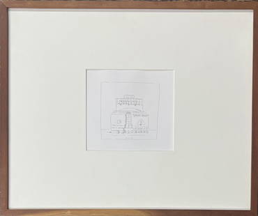 Graves, Architectural Rendering On Paper: Michael Graves (Am. 1934-2015), signed "MG '84"; rendering for the controversial proposed Whitney Museum addition in the mid 1980's during Thomas Armstrong's tenure, which would have significantly exp