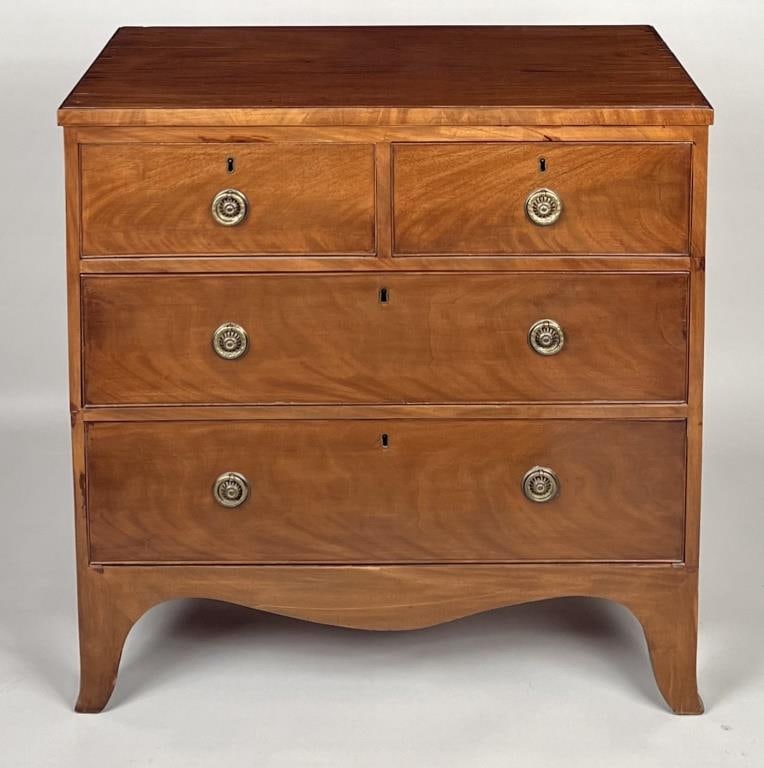 George III Mahogany Three Drawer Chest (1 of 9)