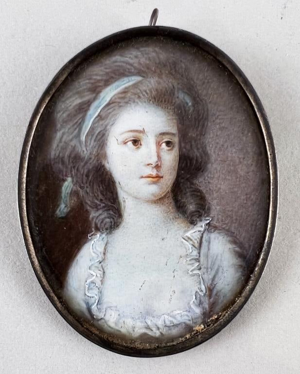 Continental Portrait Miniature Of Lady (1 of 3)