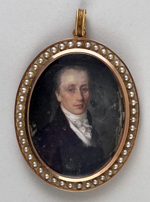 Gold Framed Portrait Miniature Of Gentleman (1 of 5)