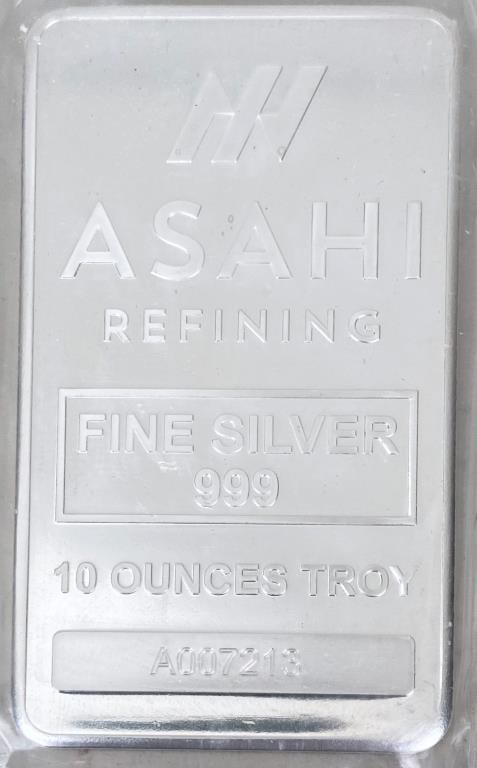 A Ten Troy Ounce Silver Bullion Bar (1 of 3)
