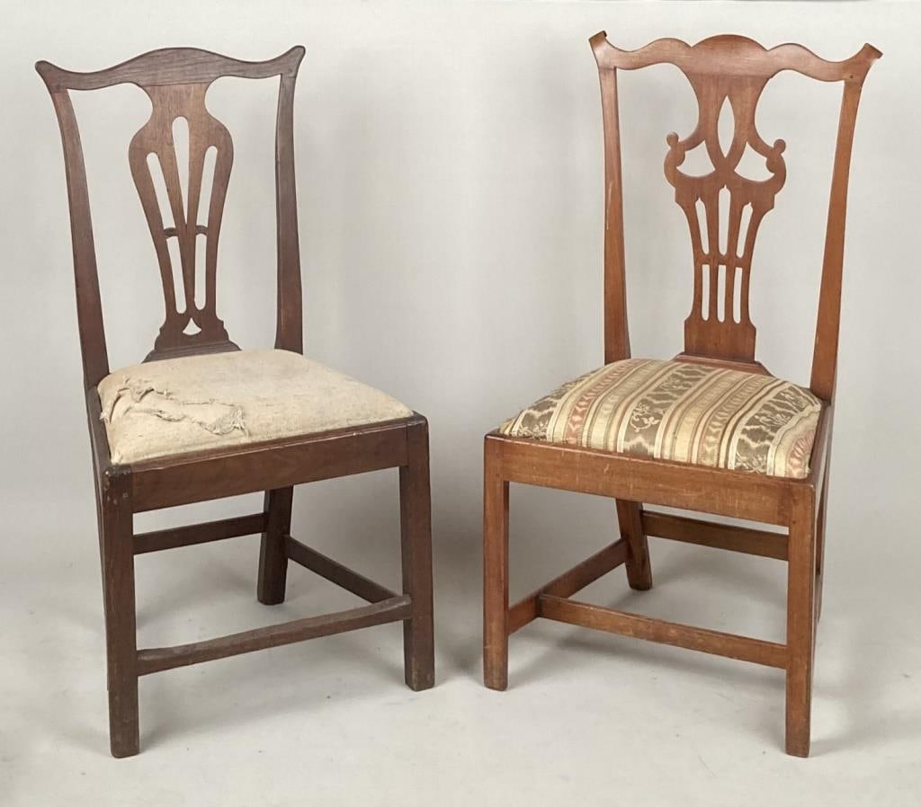 Two Eighteenth Century American Chippendale Chairs (1 of 17)