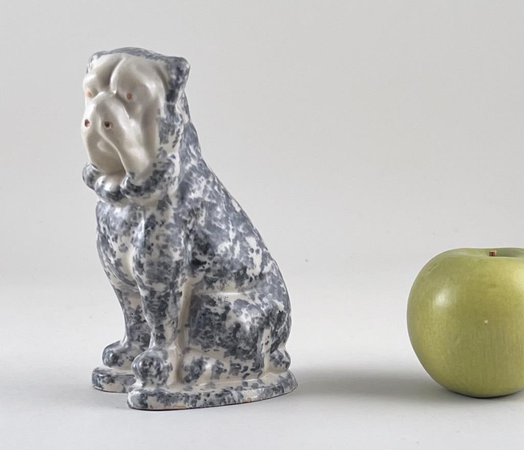 Rare Spongeware Figure of Boxer Dog (1 of 6)