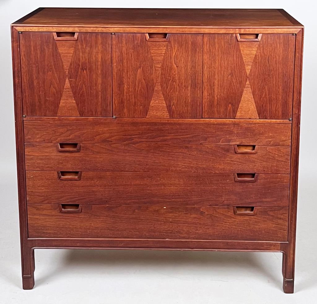 John Stuart MCM Walnut Highboy (1 of 9)