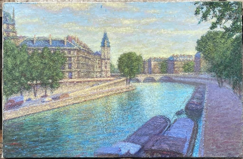 Chevalier, O/C Paris Scene La Seine (1 of 3)