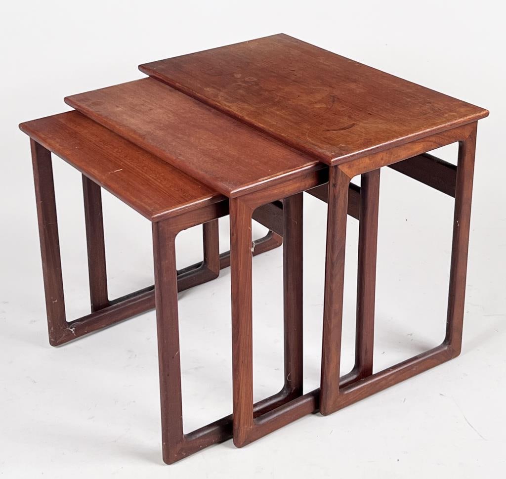 Three Danish Modern Teak Nesting Tables (1 of 5)