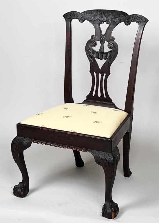 NY Chippendale Carved Tassleback Side Chair (1 of 11)