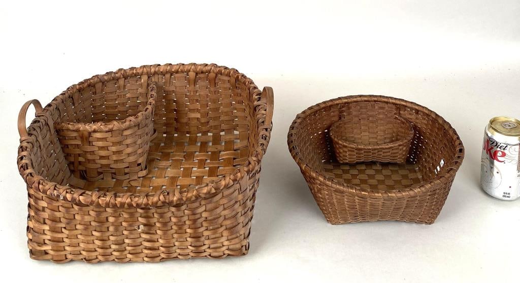 Two Splint Compartmented Baskets (1 of 5)