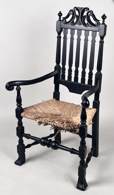 Gaines Style Painted Bannister Back Arm Chair (1 of 11)