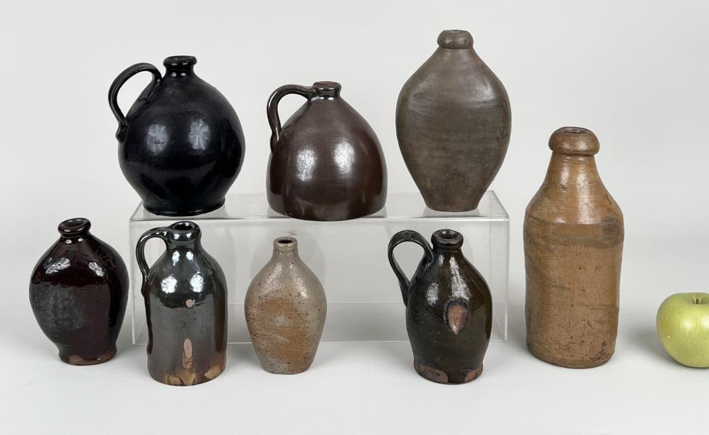Group Eight Stoneware Bottles & Jugs (1 of 7)