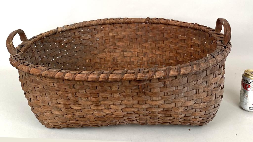 Large Splint Woven Gathering Basket (1 of 5)