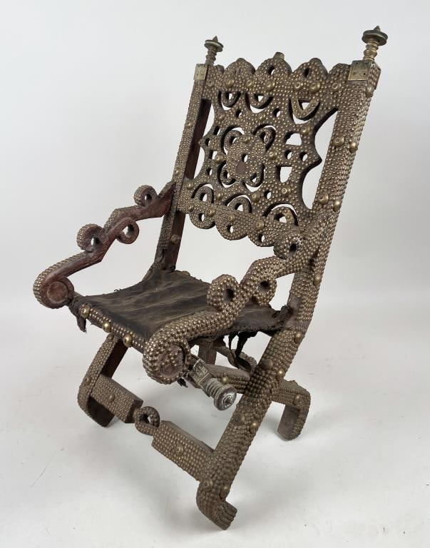Ashanti Brass Mounted Royal Chair (1 of 8)