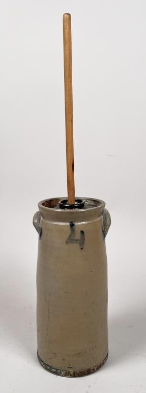Stoneware Lidded Butter Churn (1 of 6)