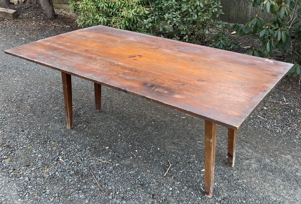 Vintage Country Pine Hunt Style D/L Dining Table (1 of 8)