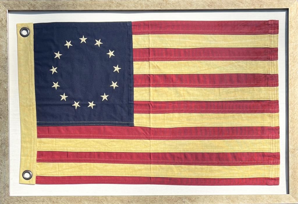 Framed "Betsy Ross" Thirteen Star Flag (1 of 2)
