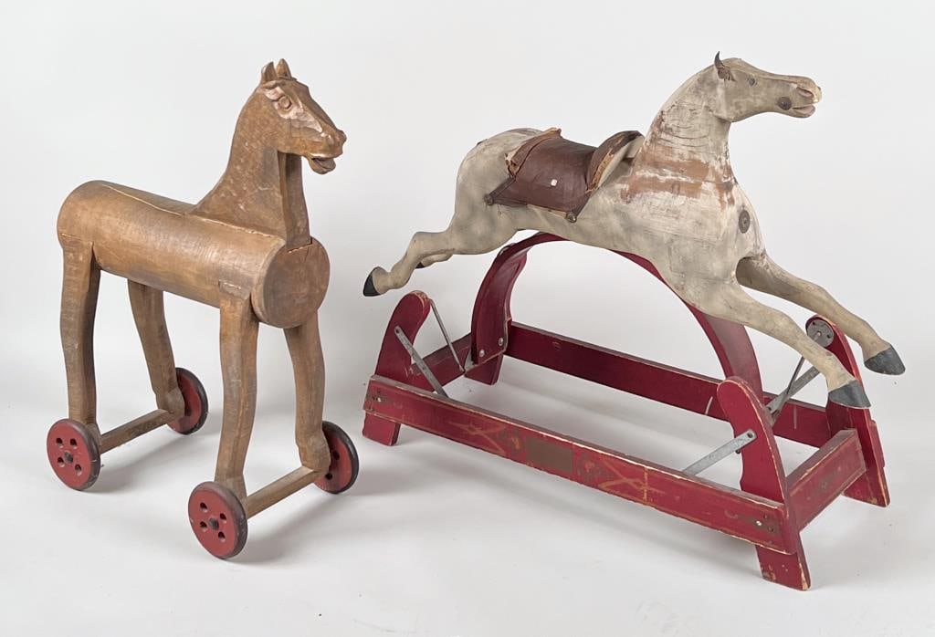 Two Vintage Child's Horse Toys (1 of 6)