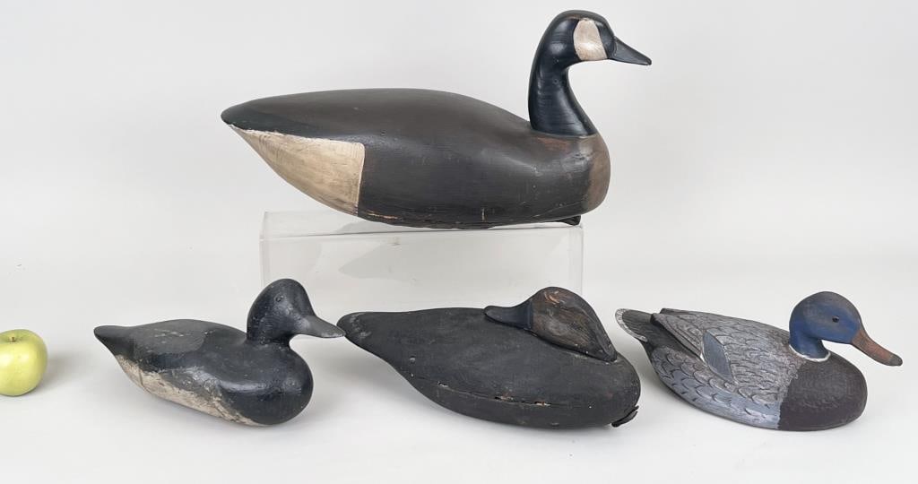 Group Four Painted Duck Decoys (1 of 6)