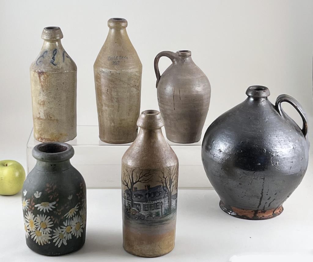 Group Six Stoneware Bottles (1 of 4)