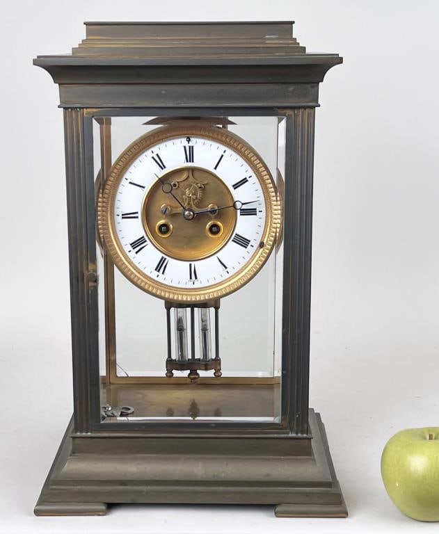 Tiffany Brass Regulator Mantle Clock (1 of 12)