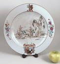 Large Lowestoft Chinese Export Armorial Charger