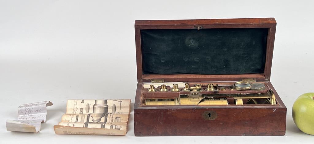 English Cased Brass Compound Microscope (1 of 10)