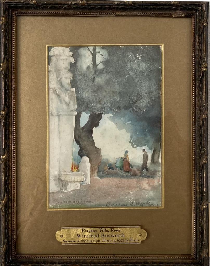 W. Bosworth, W/P "Borghese Villa, Rome" (1 of 7)