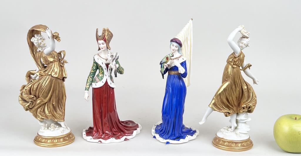 Two Pair Continental Porcelain Figurines (1 of 9)