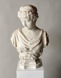 W. Couper, Marble Bust Classical Young Lady
