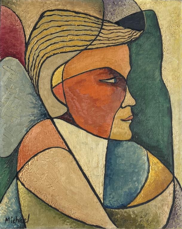 W. Michael, O/C Abstract Male Portrait (1 of 3)