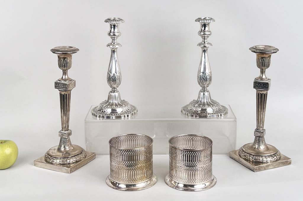 Three Pair Weighted Sterling & Plated Wares (1 of 11)