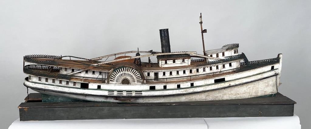 Large Folk Art Steamship Model, Maryland History (1 of 12)