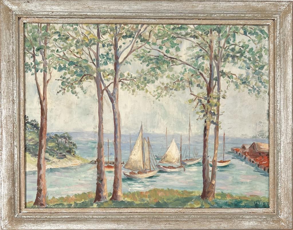 Signed O/B Sailboats in Bay (1 of 4)