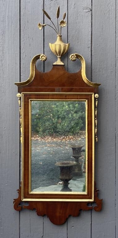 Federal Gilt & Inlaid Mahogany Mirror, 19th C. (1 of 9)