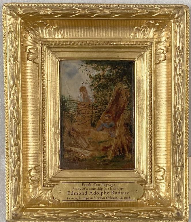 E.A. Rudaux, O/P "Etude d'un Paysage" (1 of 7)