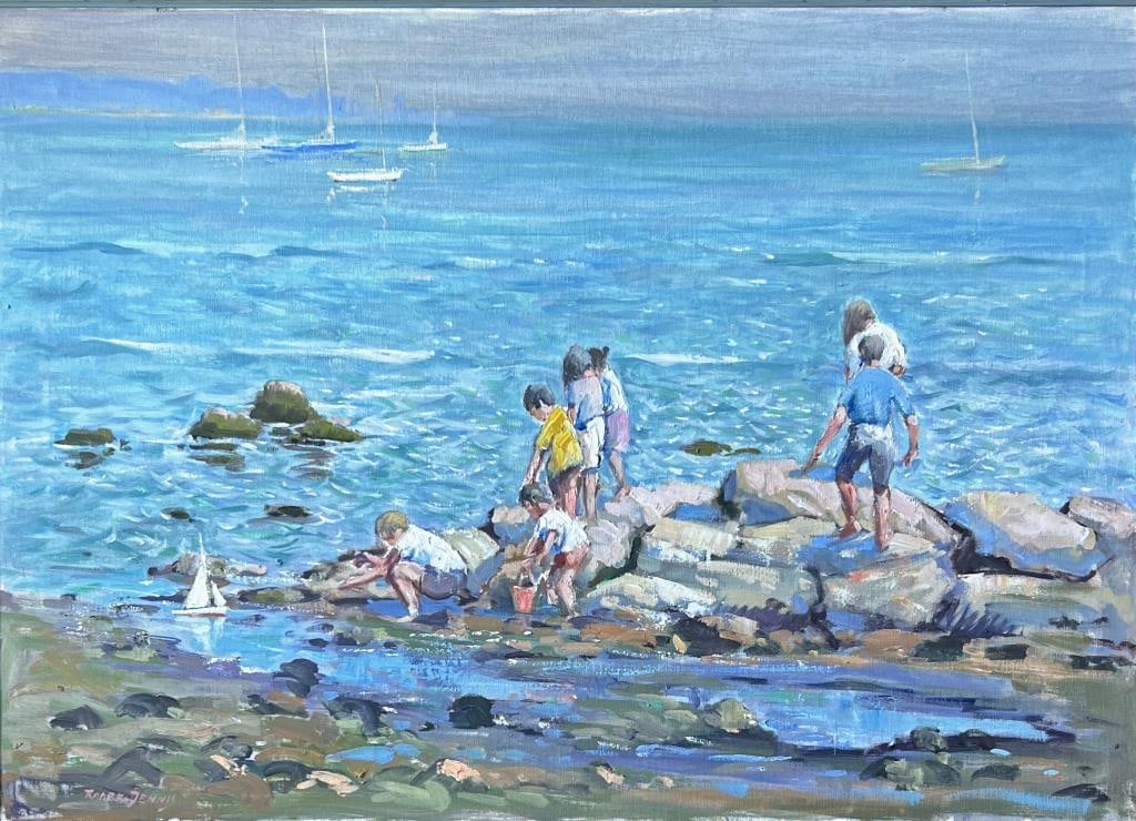 R. Dennis, O/C Beach Scene (1 of 6)