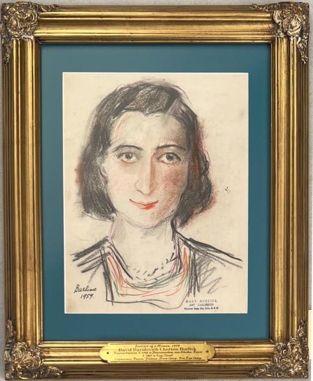 D. Burliuk, P/P Portrait of a Woman 1959 (1 of 6)