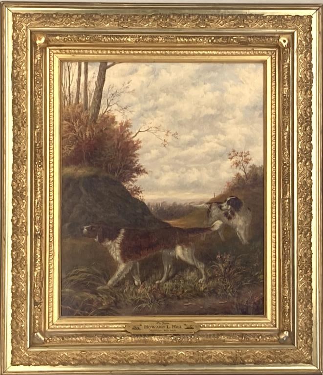 H. Hill, O/C Two Setter Dogs "On Point" (1 of 6)