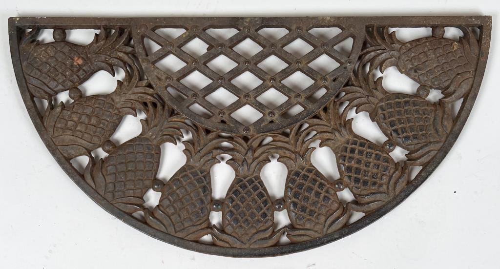 Cast Iron Demilune Pineapple Form Door Mat (1 of 4)