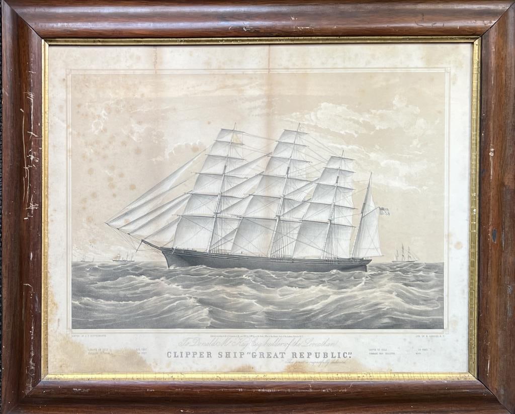 Currier, Lithograph "Clipper Ship Great Republic" (1 of 3)