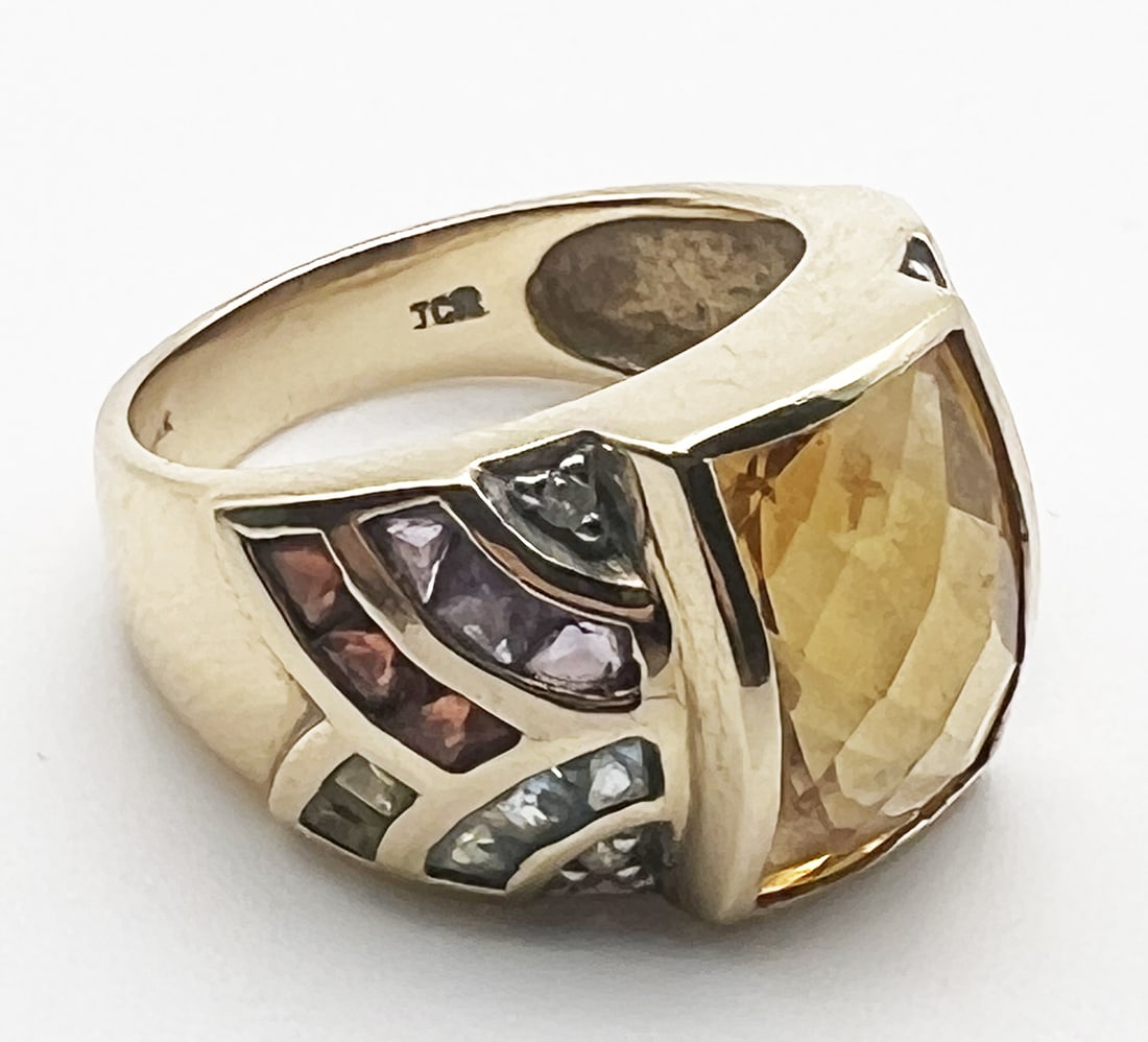 14K Gold, Citrine & Multi-Stone Ring (1 of 6)