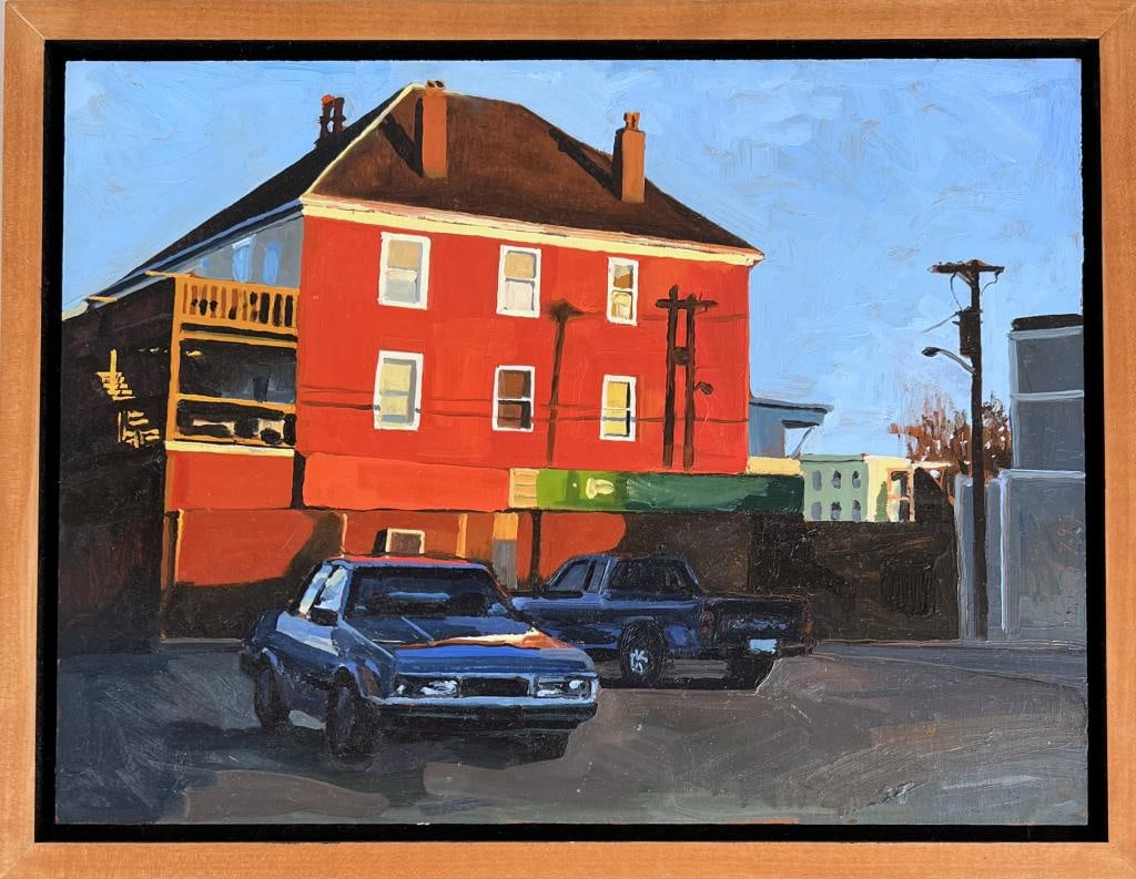 D. Cavander, O/Wood "Near Panini": Dmitiri Cavander (Am. 20th c.), signed and dated '97 lower right. Frame size: 16 3/4" high, 21 1/2" wide. Soiling to top edge of frame.