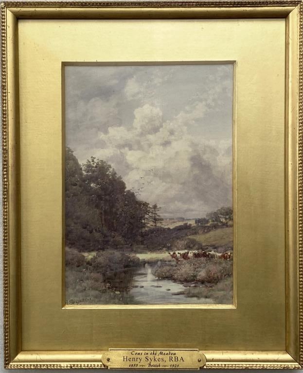 H. Sykes, W/P "Cows in the Meadow" (1 of 7)