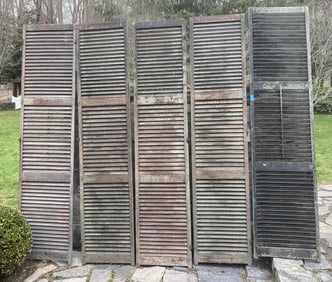 Set Six Painted Wood Federal Period Shutters