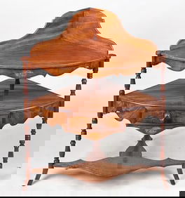 Sheraton Style Inlaid Corner Wash Stand