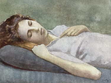 A. Getz, W/C "Jennie Sleeping"